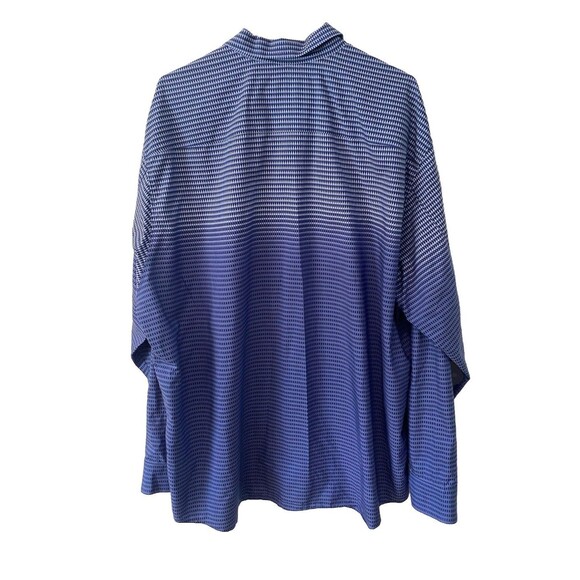 Tommy Bahama Island Modern Fit Blue Ombre Grid Silk Blend Button-Up Shirt Sz XXL - Picture 8 of 8